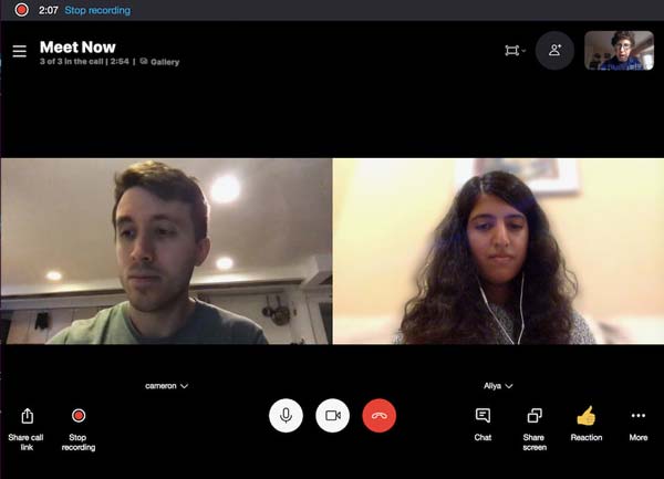 הקלטת Google Hangouts Meet
