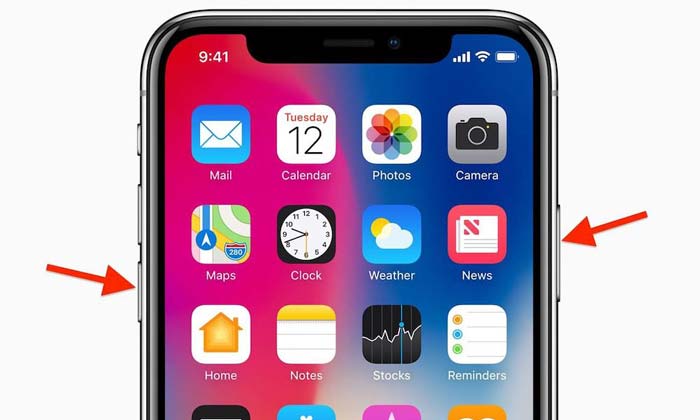 Iphone X reiniciar