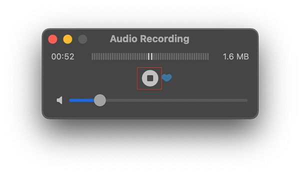 Quicktime Audioaufnahme beenden