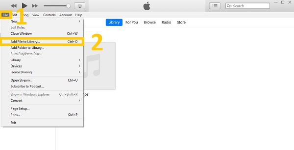 Добавить файл iTunes