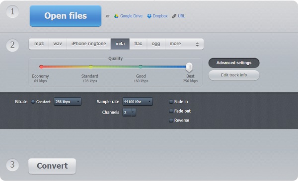 Audio Converter Ändra WAV till M4A