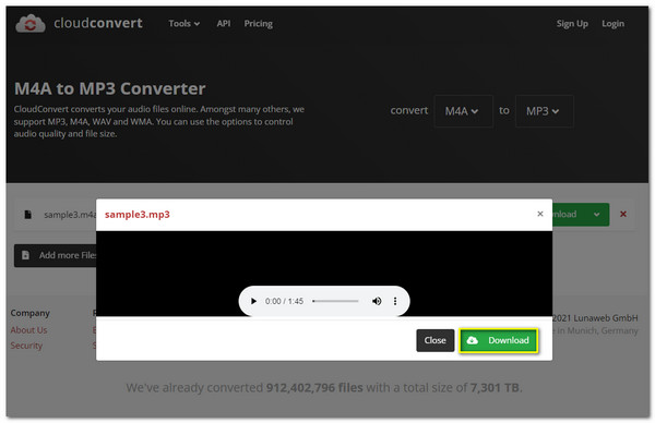 CloudConvert Download-filer