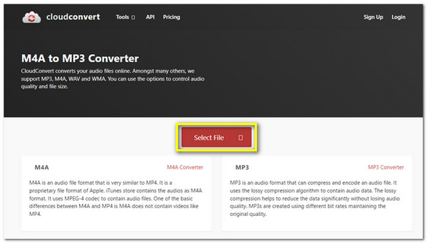 CloudConvert Válassza ki a Fájlokat