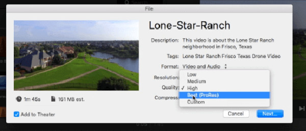 Konvertieren Sie AVI in MOV in iMovie