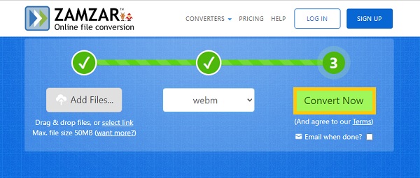 Converti Flash in HTML5 ZamZar