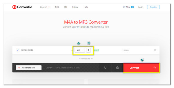 Convertio Convertir M4A a MP3