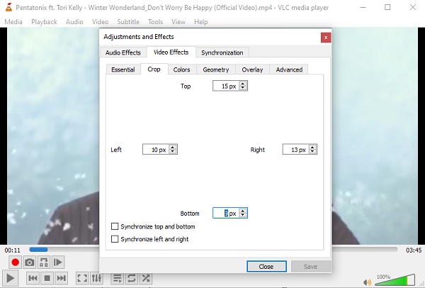 在 VLC 中裁剪视频以进行预览