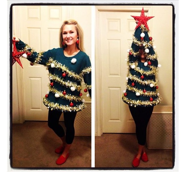 DIY Christmas Tree Sweater