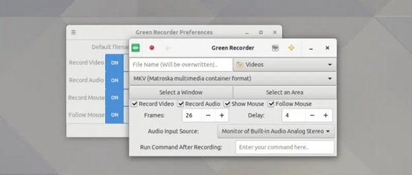Green Recorder Linux Screen Recorder