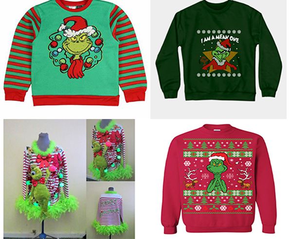 Brzydki sweter Grinch