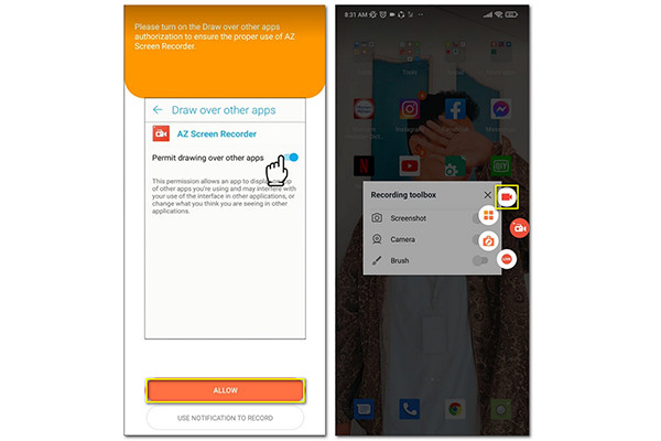 Android AZ Ekran Kaydedicide Viber Aramalarını Kaydedin