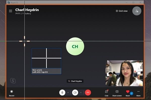 Faceți o captură de ecran Skype