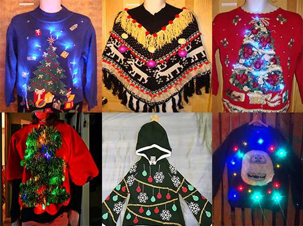 Χριστουγεννιάτικο πουλόβερ Ugly Poncho Light Up