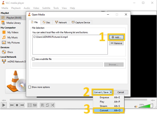 VLC Add File