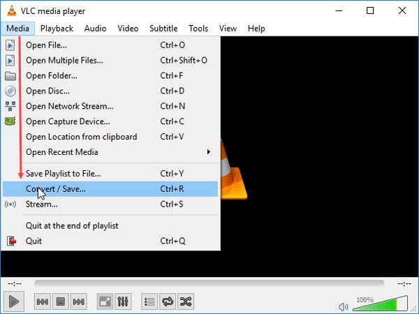 برنامج VLC Media Save Convert