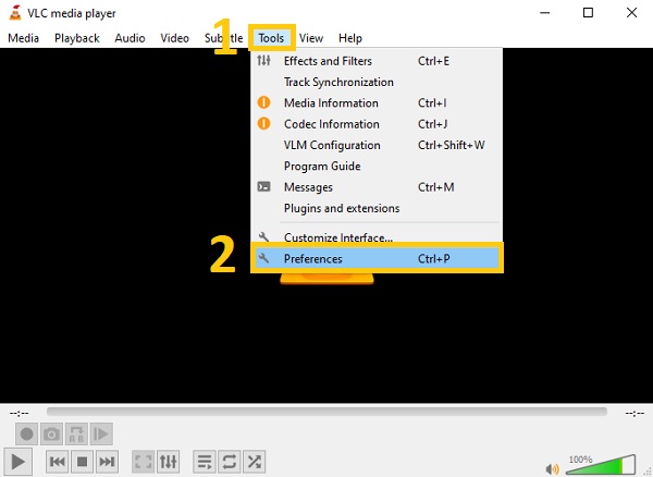 VLC 工具首选项