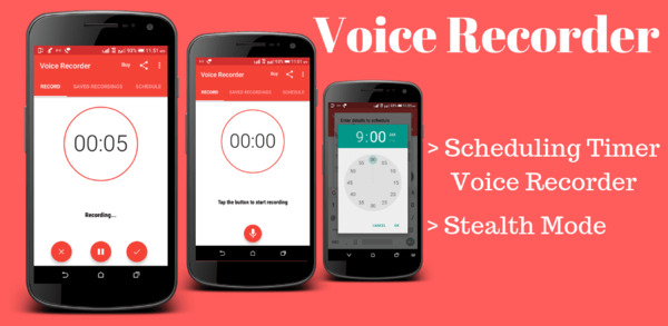 Voice Recorder Scheduled Timer Audio Recorder