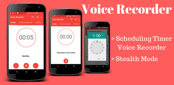 Spraakrecorder Geplande timer Audiorecorder