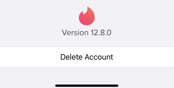 Ștergeți contul Tinder