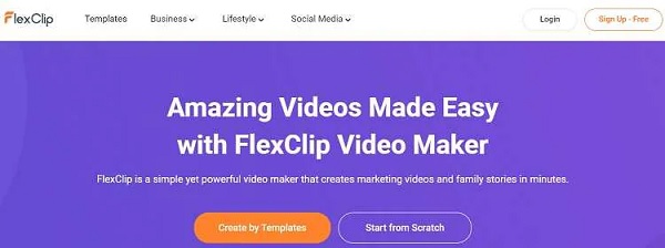 Editor video WEBM Flexclip