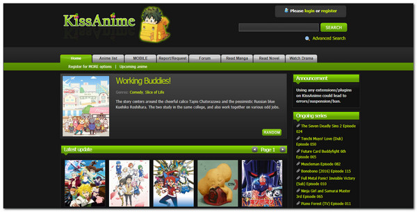 KissAnime weboldal