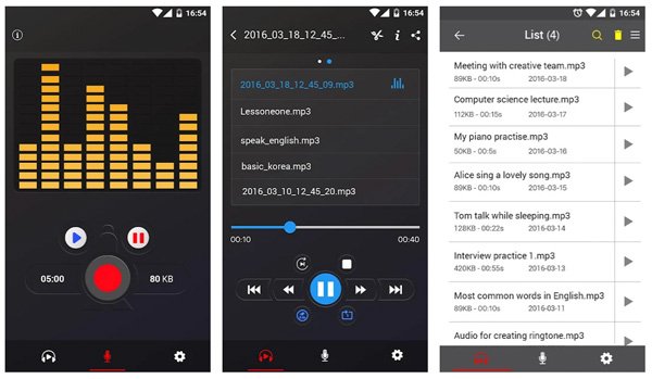 Aplicații de calitate Voice Recorder