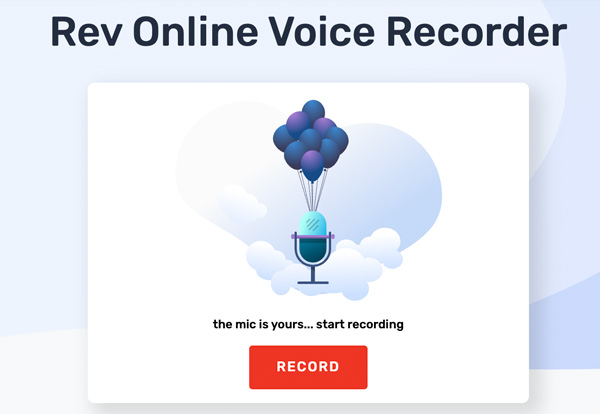 Grabadora de voz en línea Rev