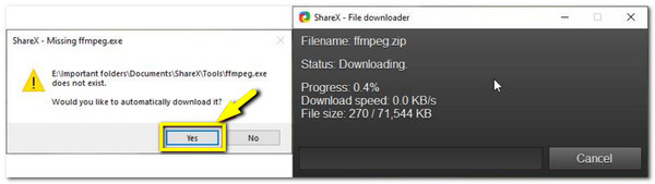 ShareX Download FFMPEG