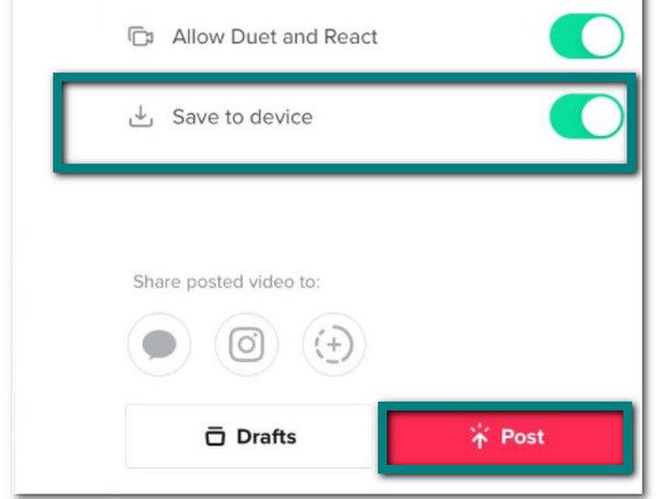 TikTok Save Drafts To Device