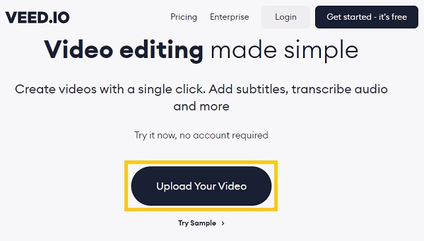 Veed Upload din video