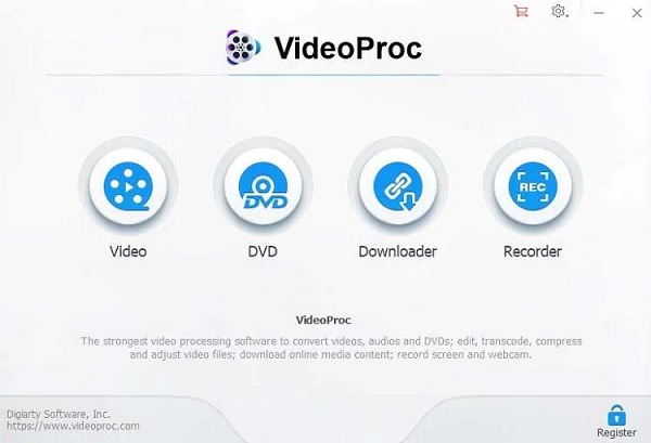 VideoProc WEBM videószerkesztő