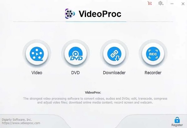 VideoProc WEBM वीडियो एडिटर