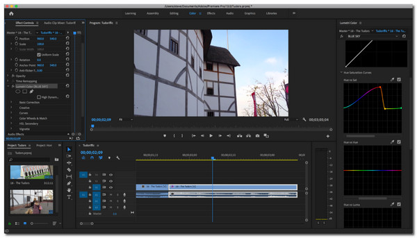 Melhorador de qualidade de vídeo Adobe Premiere Pro