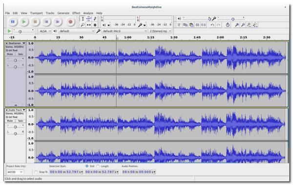 מדחס MP3 של Audacity