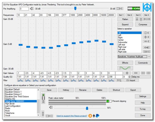 Vestavěný Sound Equalizer Audio Enhancer