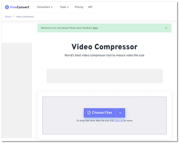 Compresor de video FreeConvert para Discord