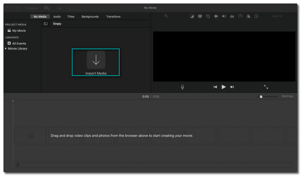 iMovie Mac Importa file multimediali