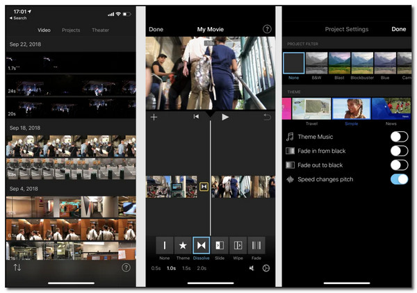 iMovie Ridimensiona i video per Instagram