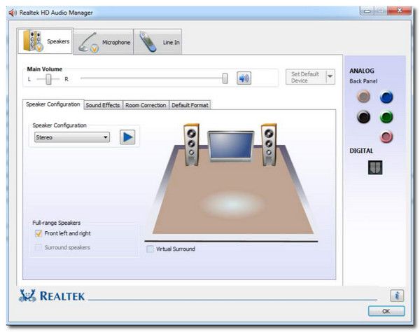 Realtek HD Audio Manager Audio Enhancer