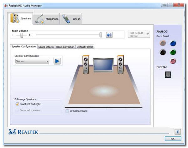 Realtek HD Audio Manager hangjavító