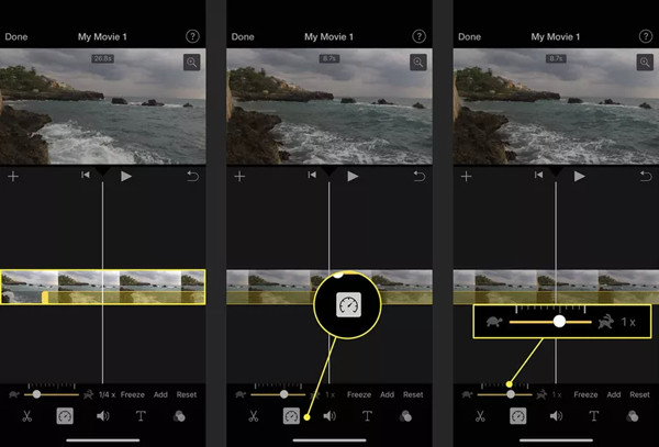 iPhone iMovie'de videoları hızlandırın