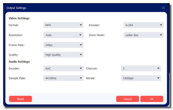 Juster videooutput