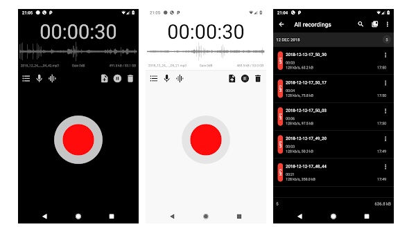 Application d'enregistrement vocal ASR