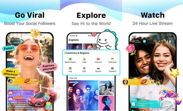 Bigo Live-Video-Chats mit fremden Apps