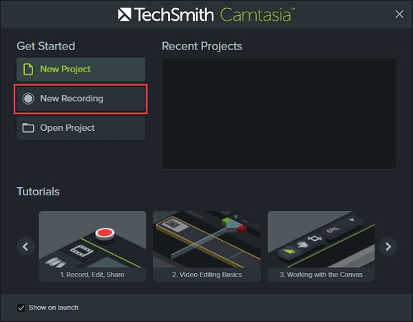 Camtasia Clip on PC