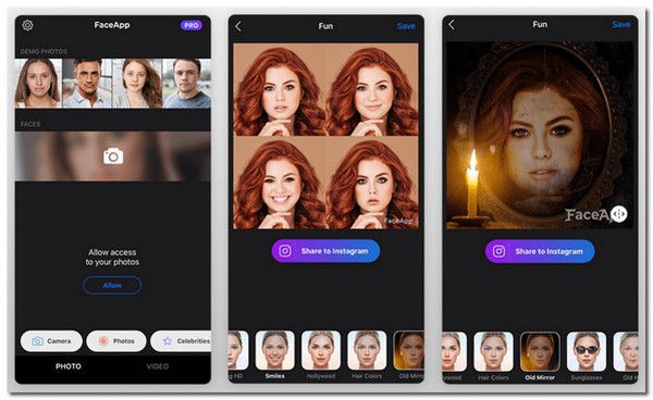 Application de remplacement de visage FaceApp