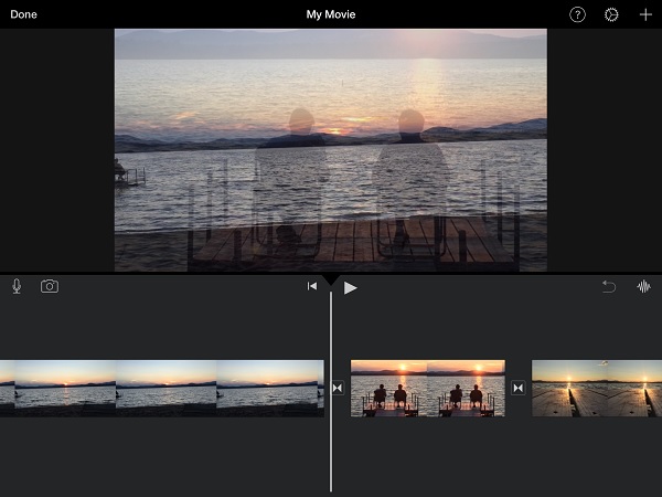 iMovie เปลี่ยนภาพแนวนอน