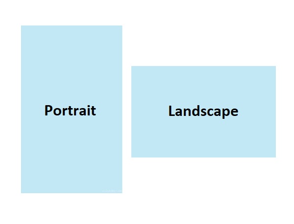 Orientación horizontal VS vertical