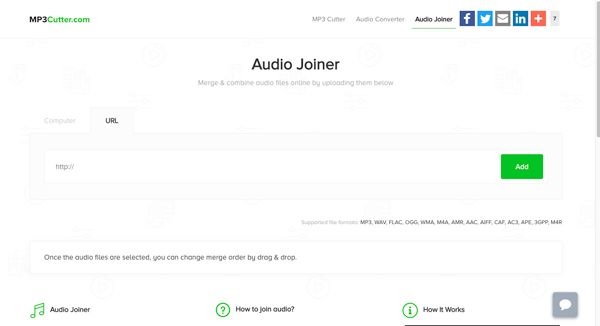 Joiner audio per taglierina MP3