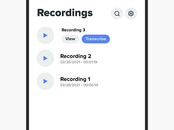 Rev Voice Recorder -sovellus